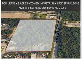 8 Acres Zoned Industrial 150K Sq ft Bldg - Warehouse