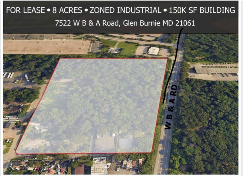 7522 WB&A Rd, Glen Burnie, MD for sale - Aerial - Image 2 of 2