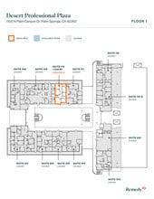 1100 N Palm Canyon Dr, Palm Springs, CA à louer Plan d’étage- Image 1 de 1