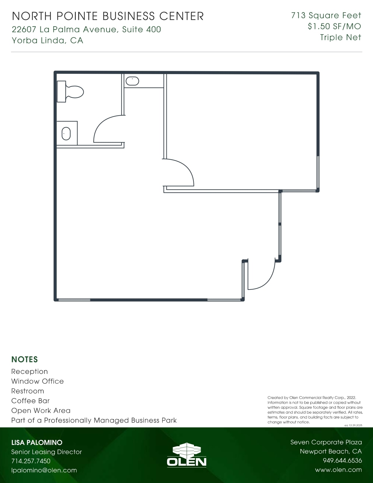 22607 La Palma Ave, Yorba Linda, CA à louer Plan d’étage- Image 1 de 1
