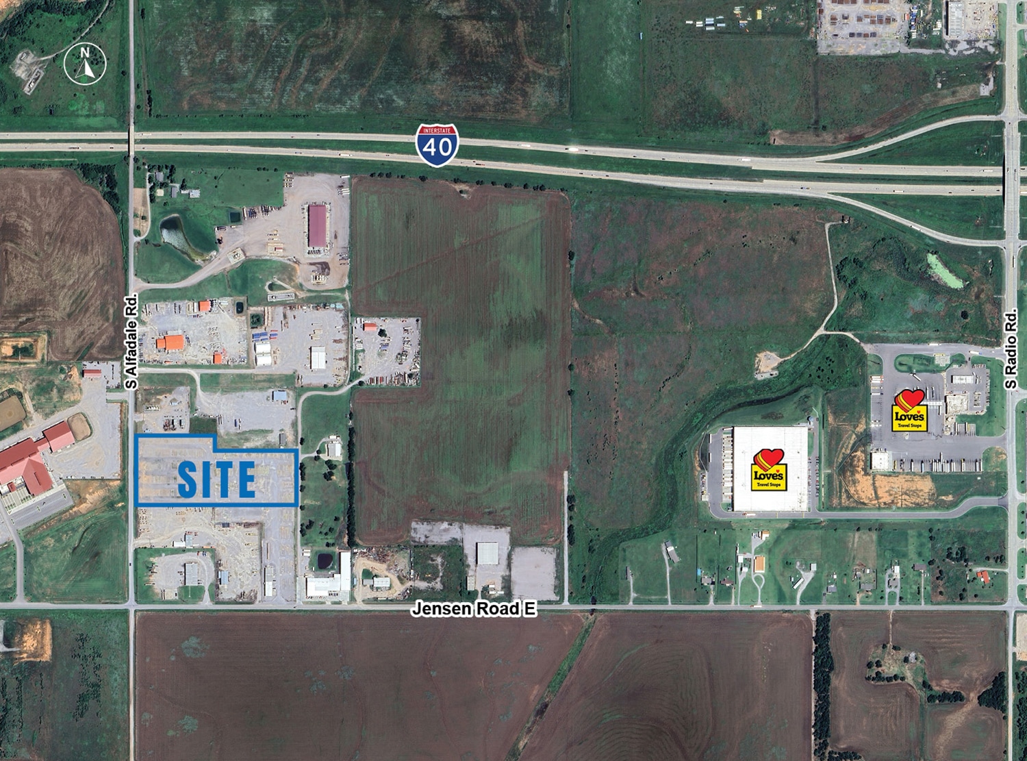 Jensen Rd E & S Alfadale Rd, El Reno, OK for sale Aerial- Image 1 of 1