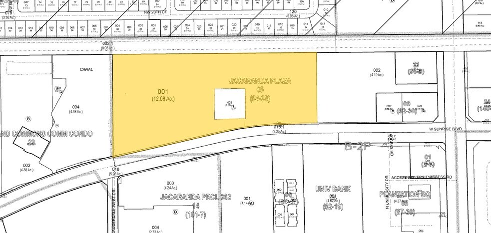 8101-8351 W Sunrise Blvd, Plantation, FL à louer - Plan cadastral - Image 2 de 9
