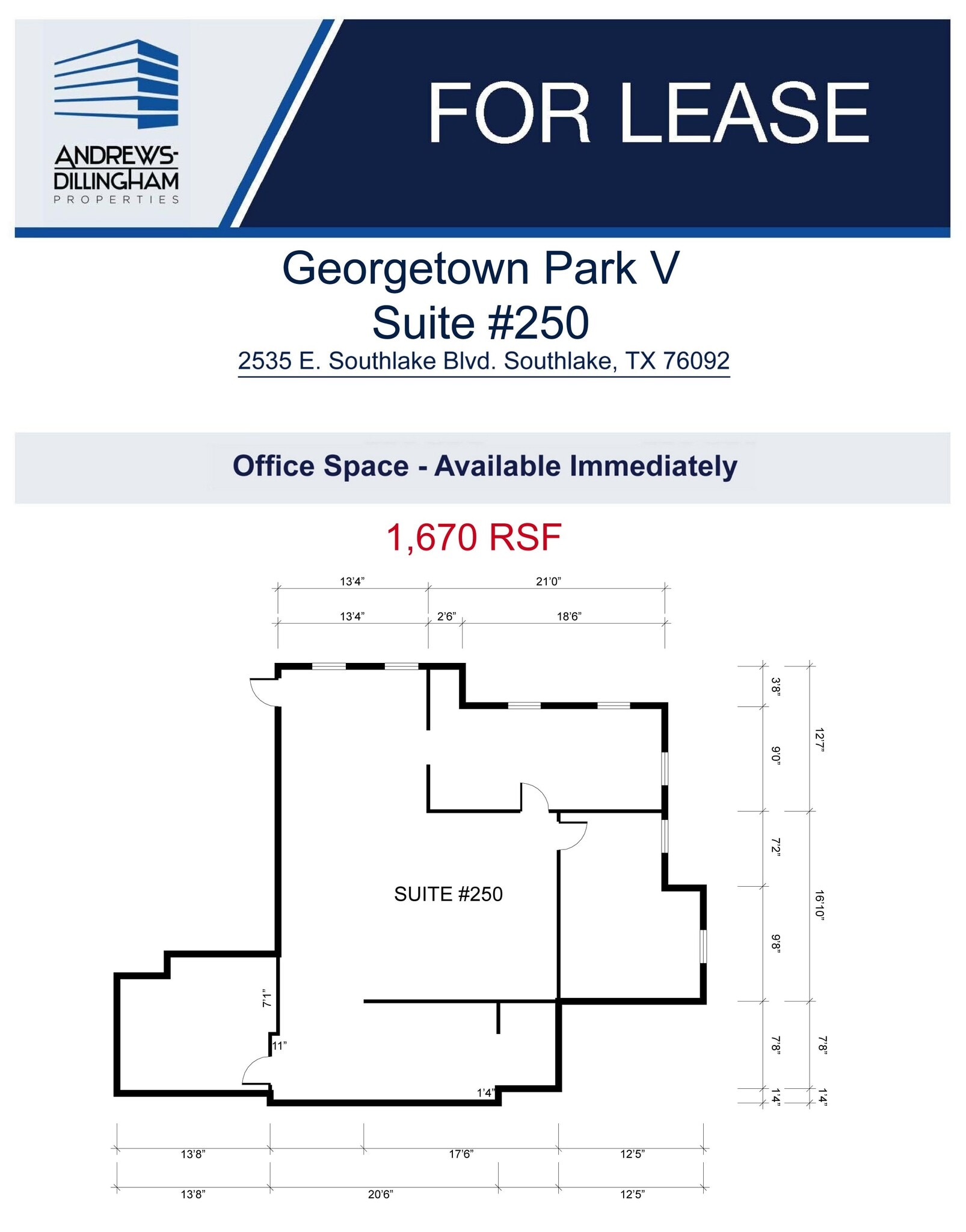2535 E Southlake Blvd, Southlake, TX à louer Plan d’étage- Image 1 de 1