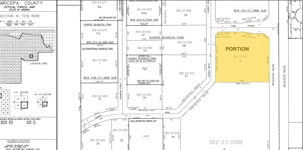 160 N McQueen Rd, Gilbert, AZ à vendre - Plan cadastral - Image 3 de 8