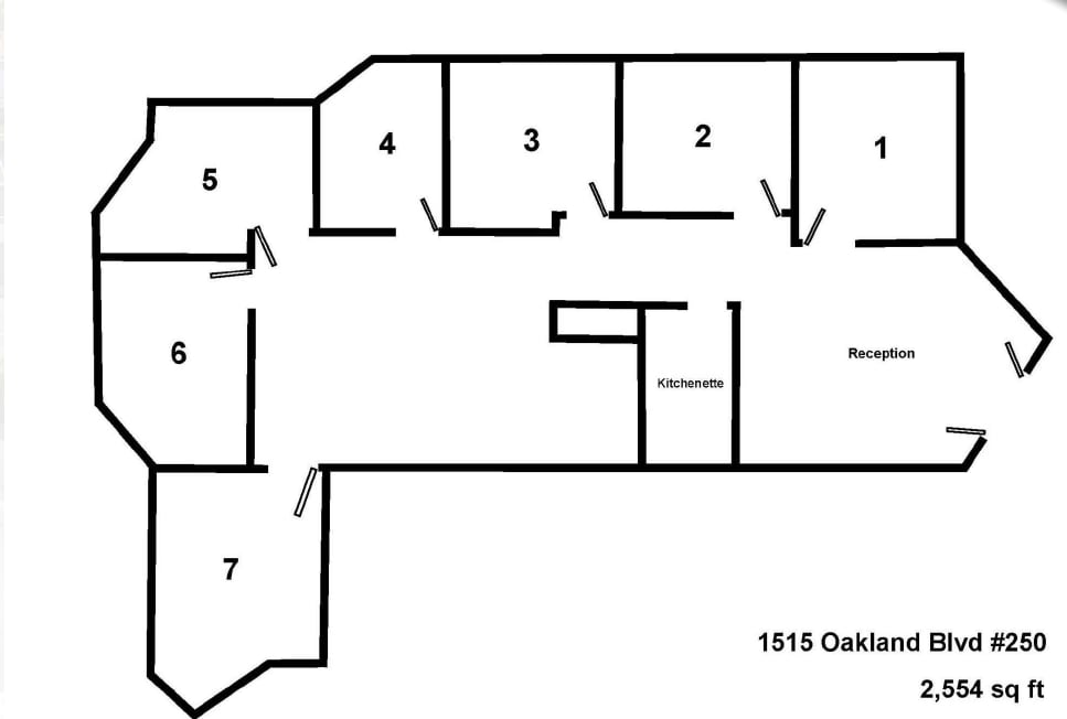 1515 Oakland Blvd, Walnut Creek, CA for lease Floor Plan- Image 1 of 1