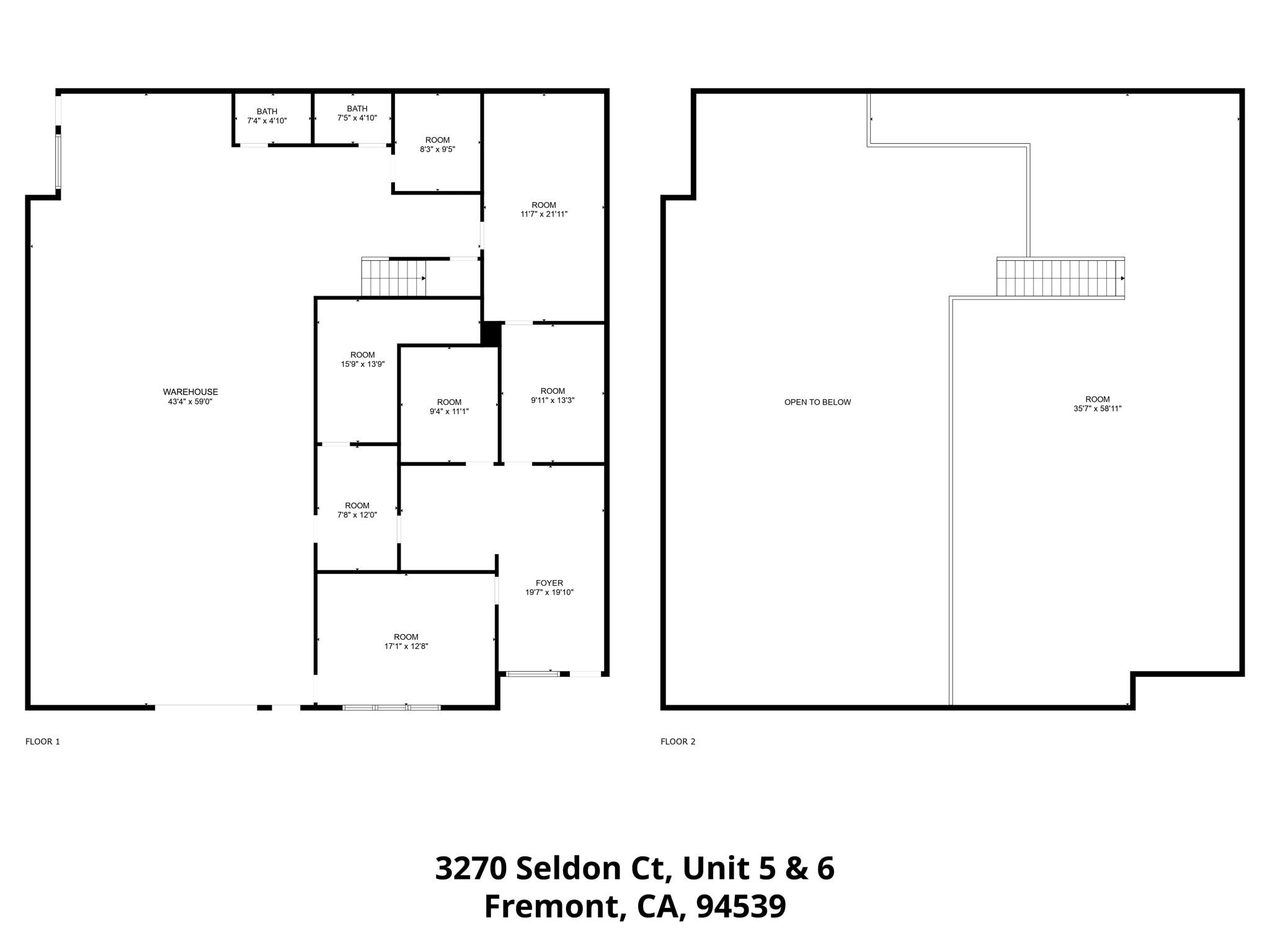 3390 Seldon Ct, Fremont, CA for lease Floor Plan- Image 1 of 5