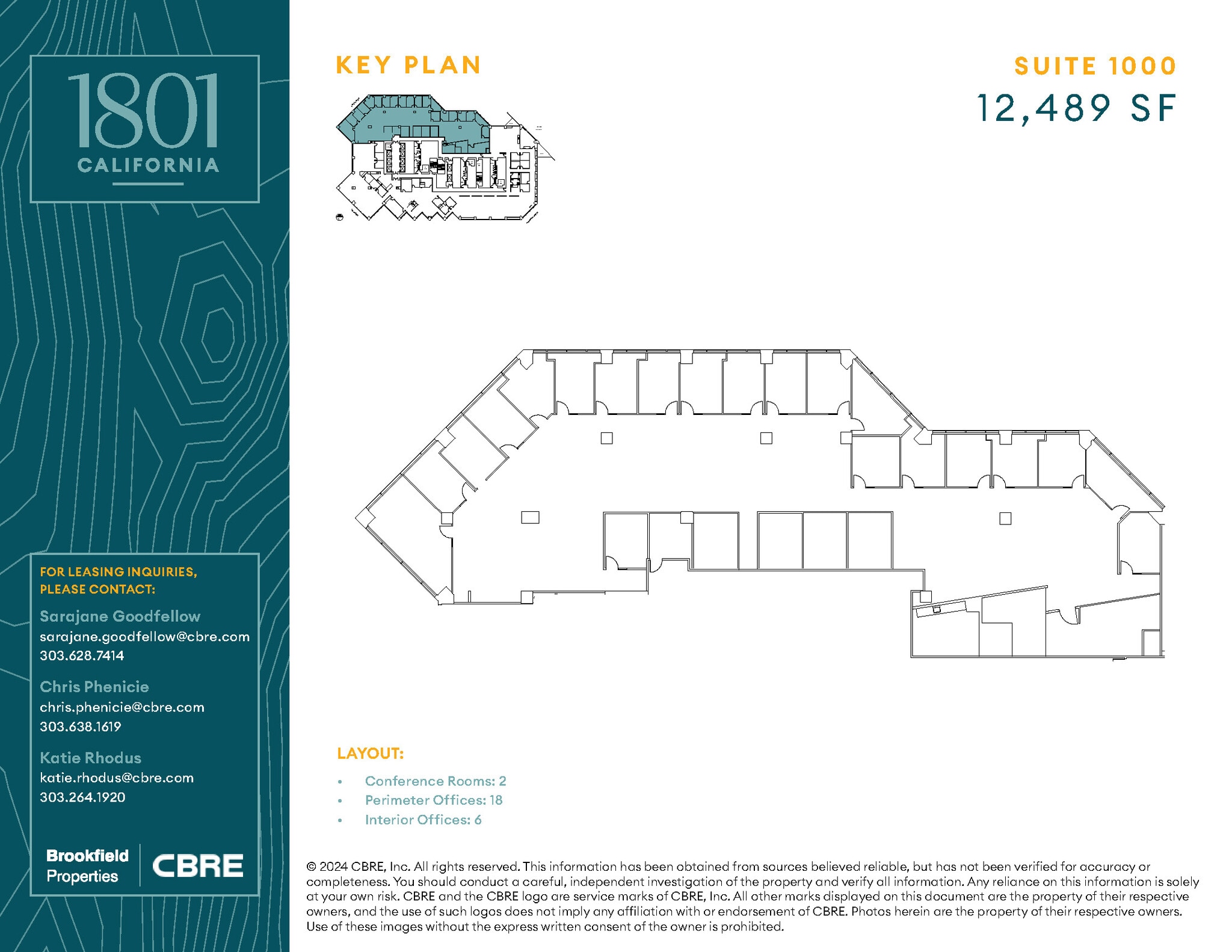 1801 California St, Denver, CO for lease Floor Plan- Image 1 of 1