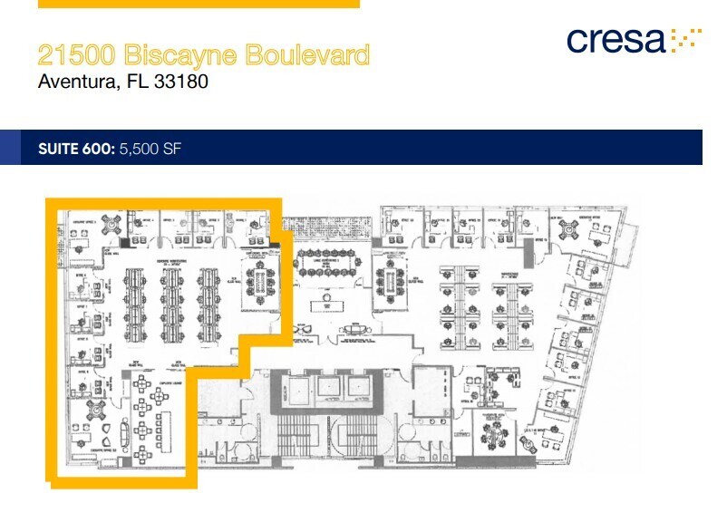 21550 Biscayne Blvd, Aventura, FL for lease Floor Plan- Image 1 of 1