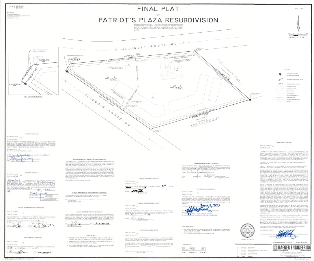 301-377 Townline Rd, Mundelein, IL à vendre Plan cadastral- Image 1 de 2