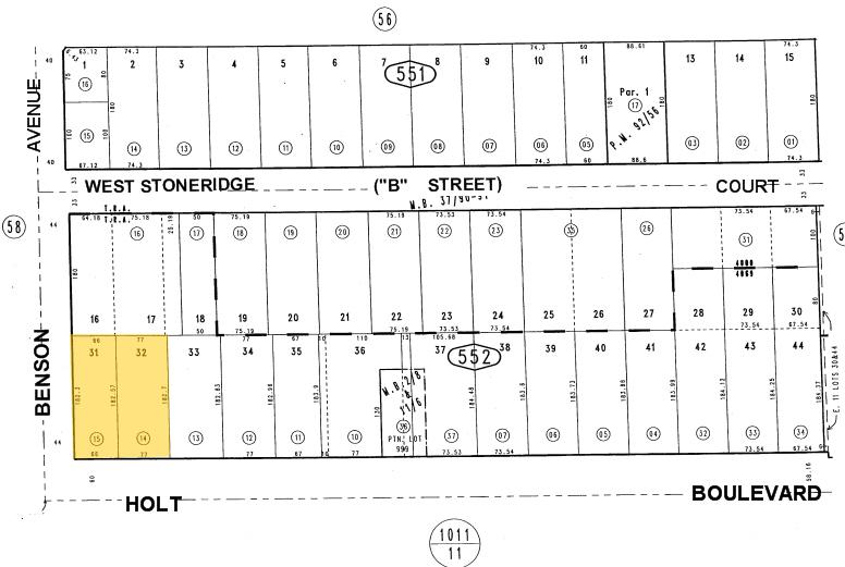 1542 W Holt Blvd, Ontario, CA à vendre Plan cadastral- Image 1 de 1