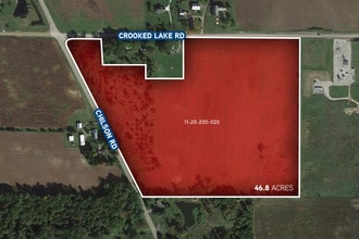Crooked Lake Rd, Genoa Twp, MI - AERIAL  map view