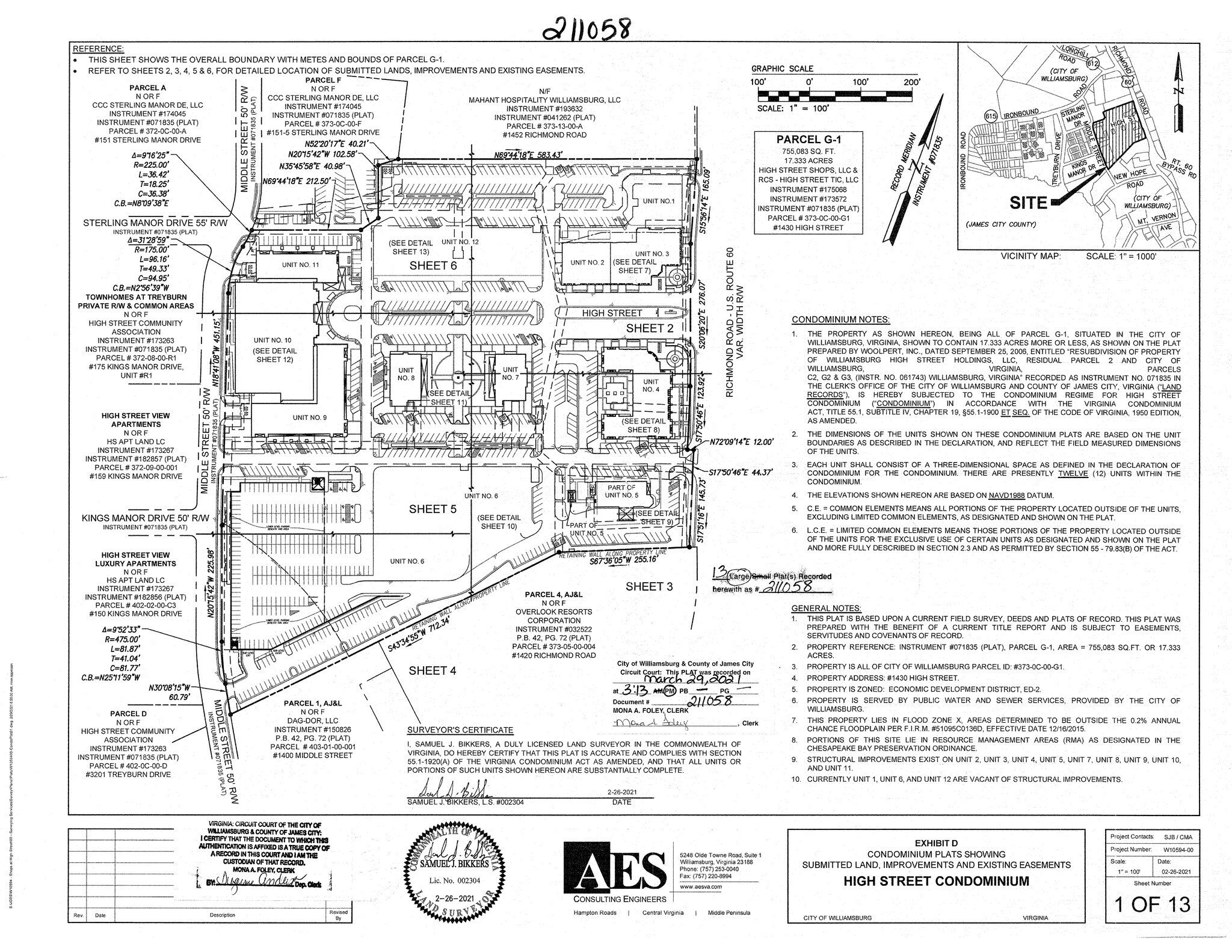 1430 High St, Williamsburg, VA à louer Plan de site- Image 1 de 4