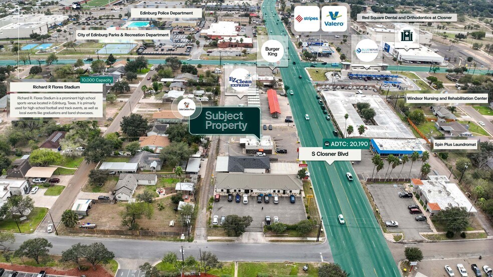 1410 S Closner Blvd, Edinburg, TX à vendre - Aérien - Image 2 de 3