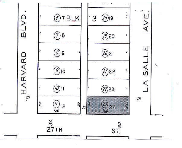 1881 W 27th St, Los Angeles, CA à vendre - Plan cadastral - Image 2 de 7