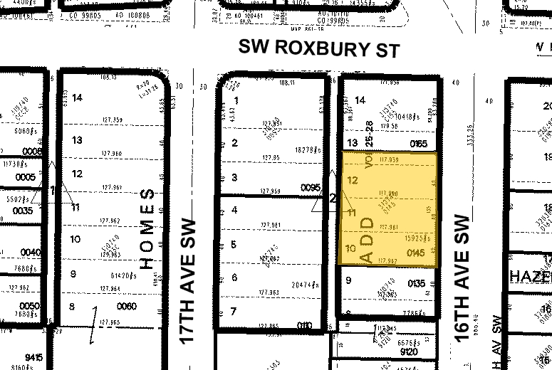 9609-9617 16th Ave SW, Seattle, WA à louer - Plan cadastral - Image 1 de 1