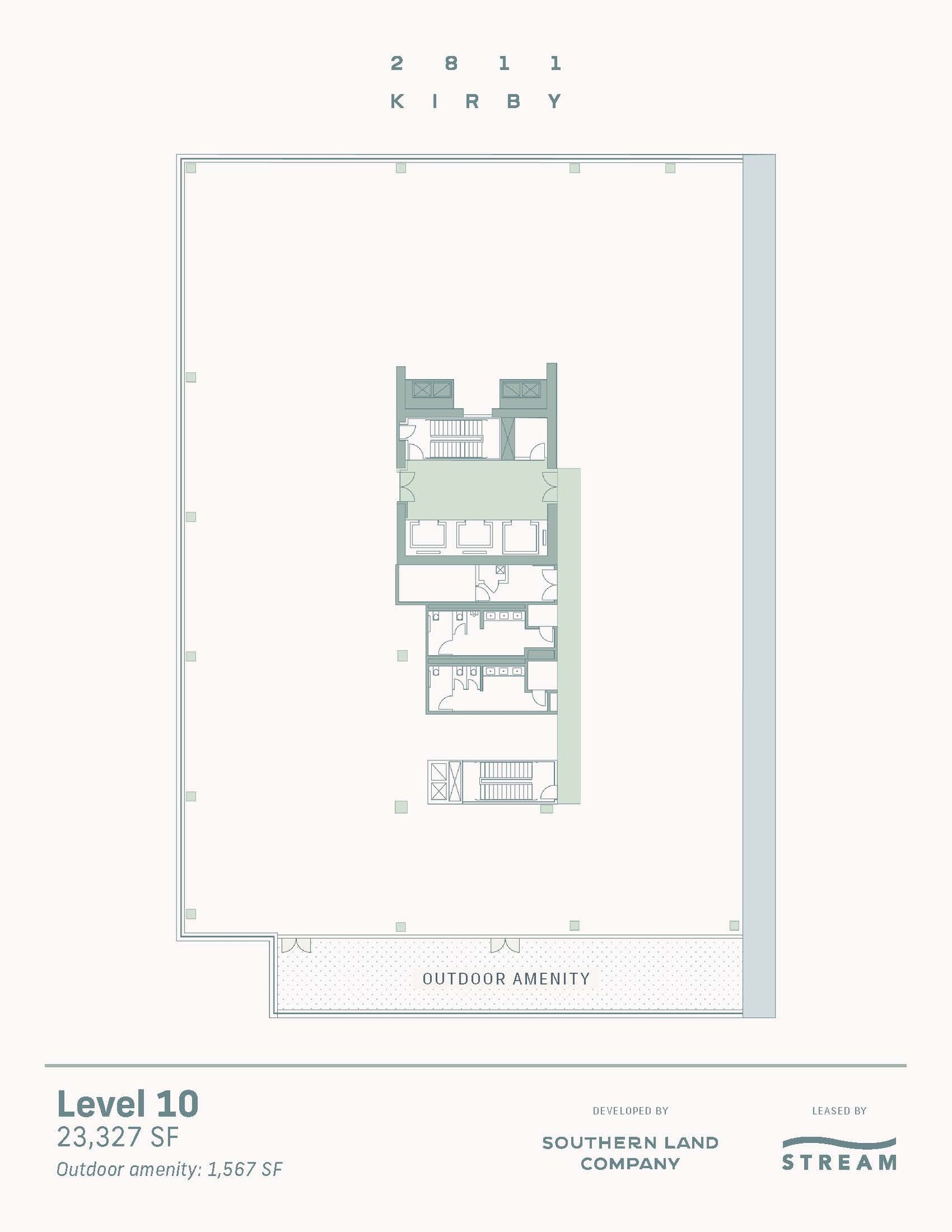 2811 Kirby Dr, Houston, TX à louer Plan d’étage- Image 1 de 1