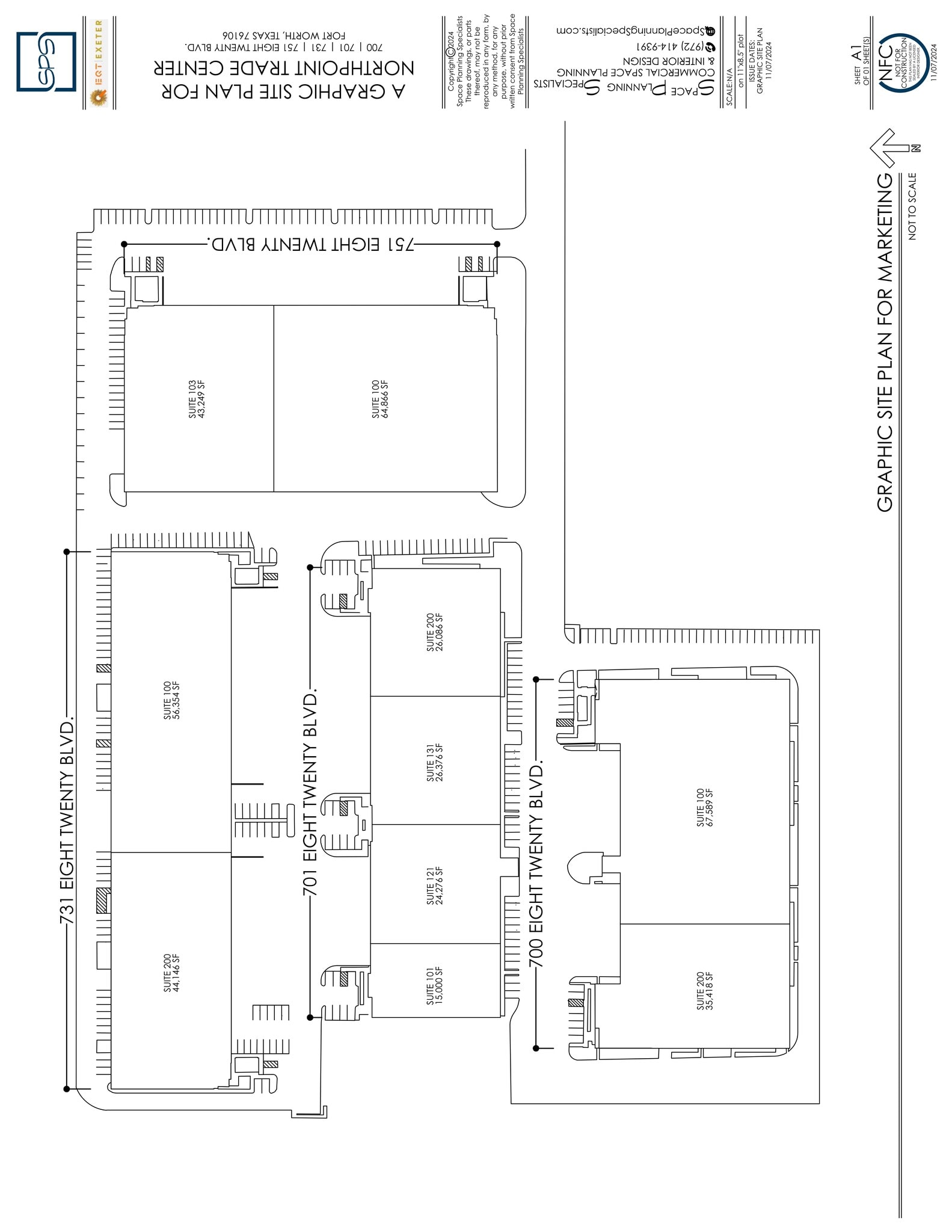 700 Eight Twenty Blvd, Fort Worth, TX à louer Plan de site- Image 1 de 1
