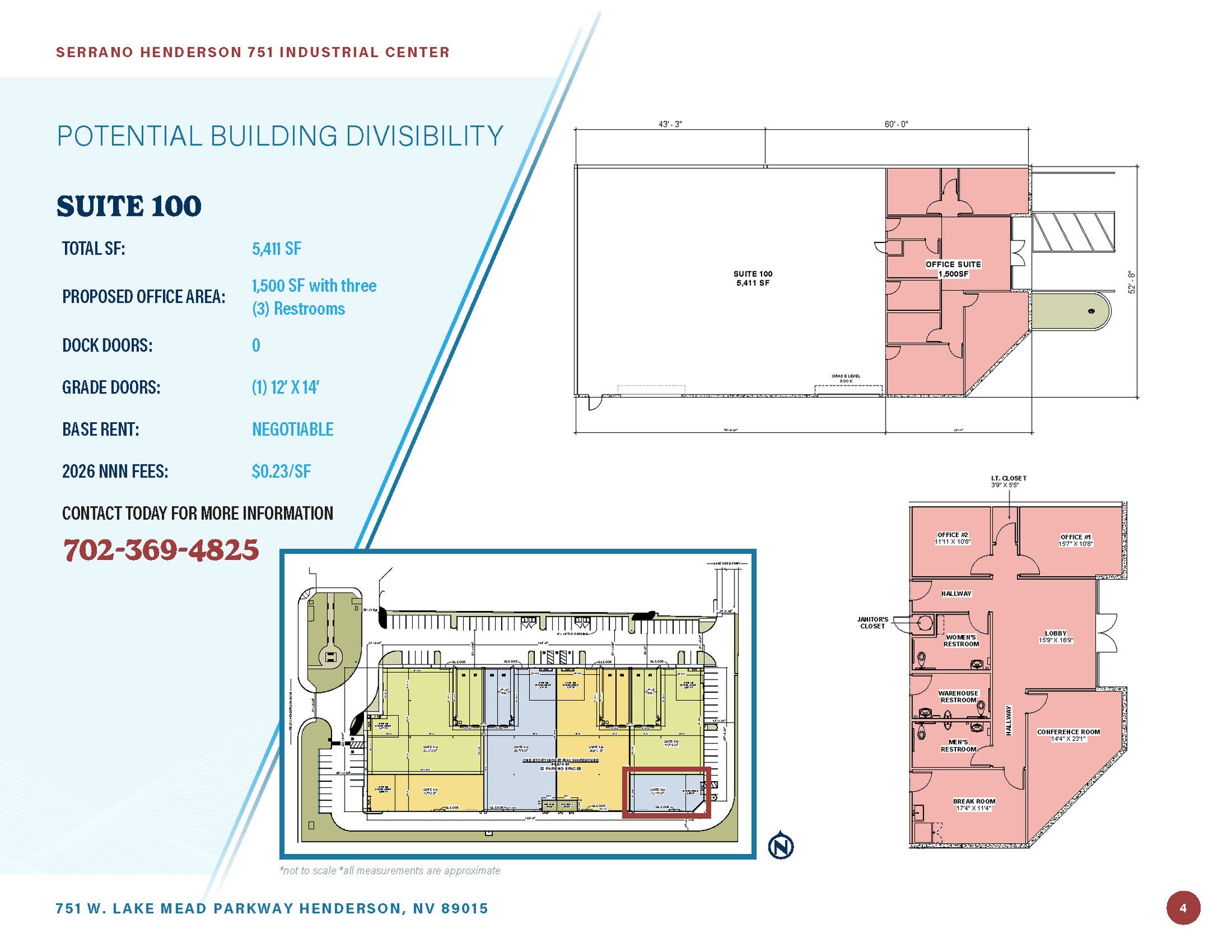751 W Lake Mead Pky, Henderson, NV à louer Plan d’étage- Image 1 de 1