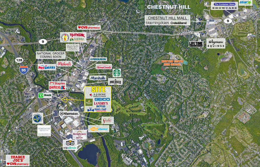 100 Highland Ave, Needham, MA for lease - Aerial - Image 1 of 3