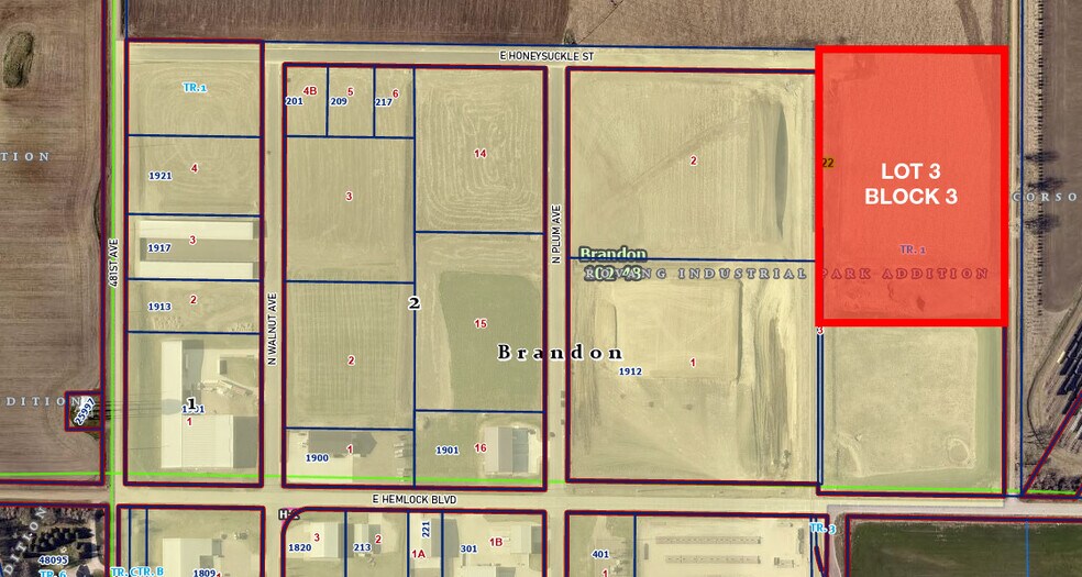 Rovang Industrial Park, Brandon, SD à vendre - Plan cadastral - Image 2 de 2