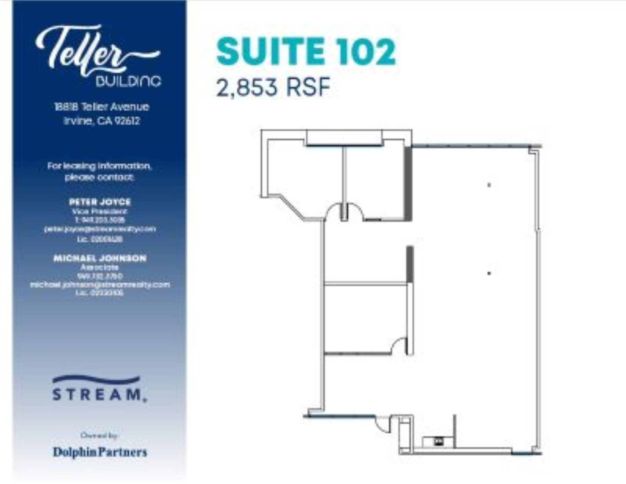 18818 Teller Ave, Irvine, CA à louer Plan d’étage- Image 1 de 1