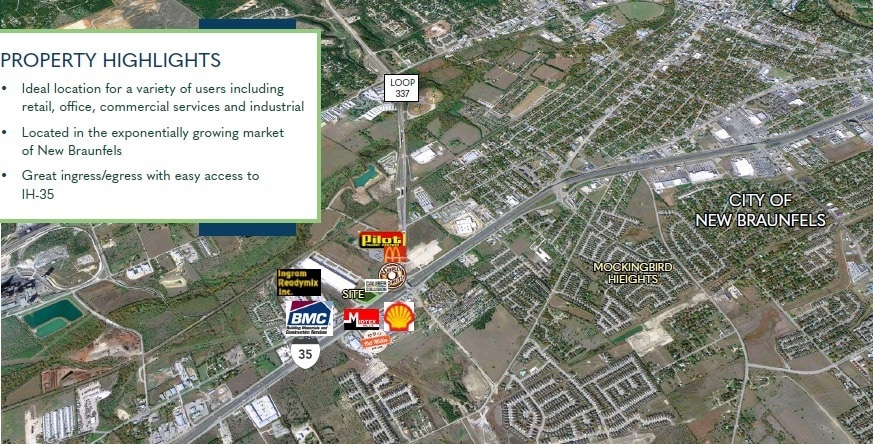 I-35 & Southwestern Ave, New Braunfels, TX for sale - Aerial - Image 3 of 3