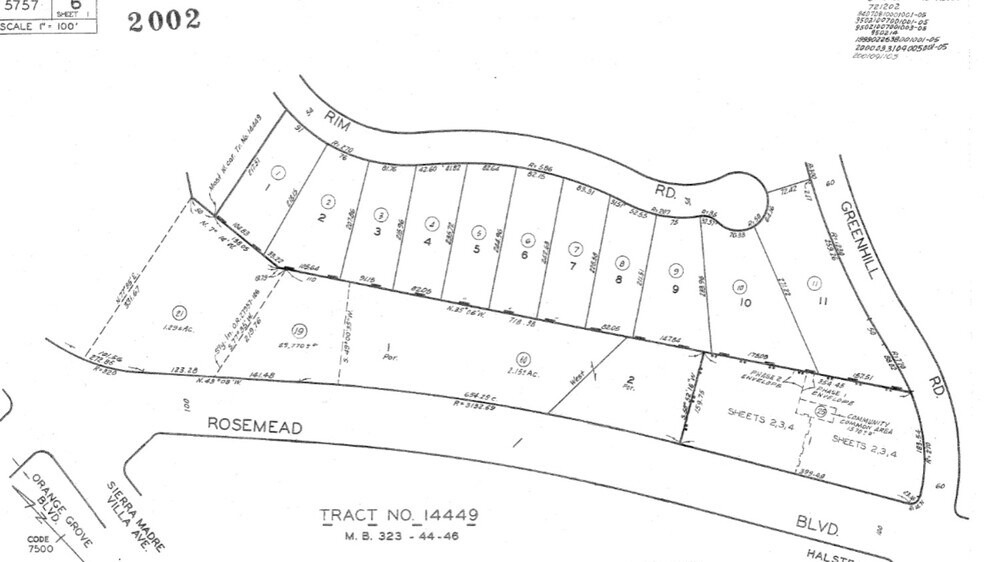 600 N Rosemead Blvd, Pasadena, CA for sale - Plat Map - Image 2 of 2