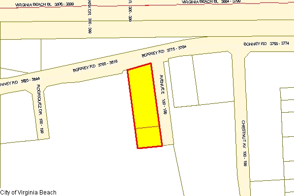 3795 Bonney Rd, Virginia Beach, VA à vendre - Plan cadastral - Image 2 de 4