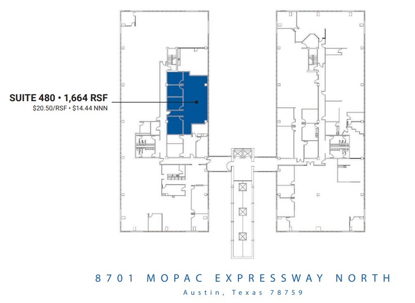 8701 N MoPac Expy, Austin, TX à louer Plan d’étage- Image 1 de 1