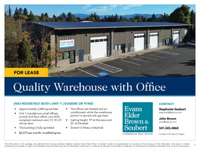 2063 Roosevelt Blvd, Eugene, OR for lease Interior Photo- Image 2 of 5