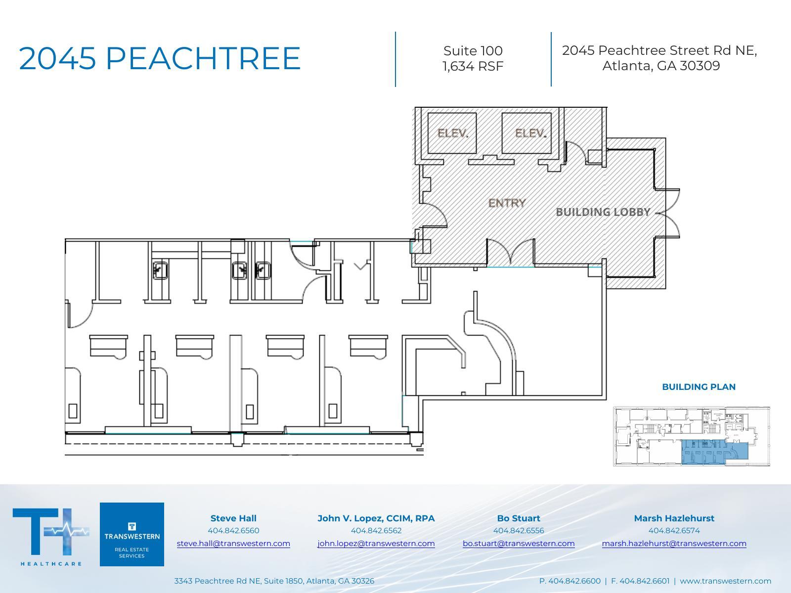 2045 Peachtree Rd NE, Atlanta, GA à louer Plan d’étage- Image 1 de 1