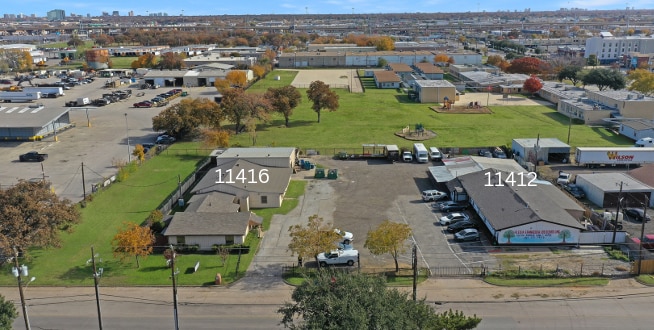 11412 & 11416 Newkirk St, Dallas, TX for lease - Aerial - Image 2 of 9