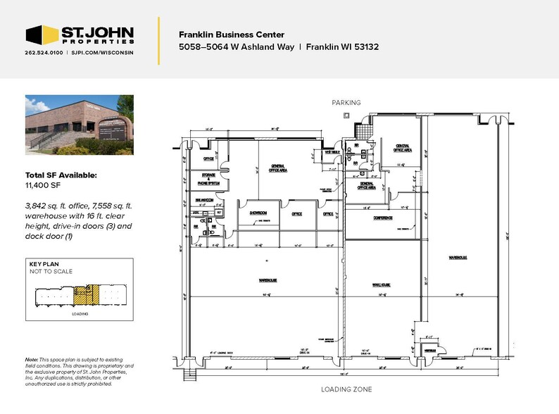 5000-5040 Ashland Way, Franklin, WI for lease - Floor Plan - Image 2 of 5