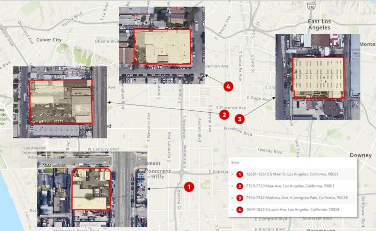 South LA Retail & Redevelopment Mix portfolio of 6 properties for sale on LoopNet.ca Site Plan- Image 1 of 20