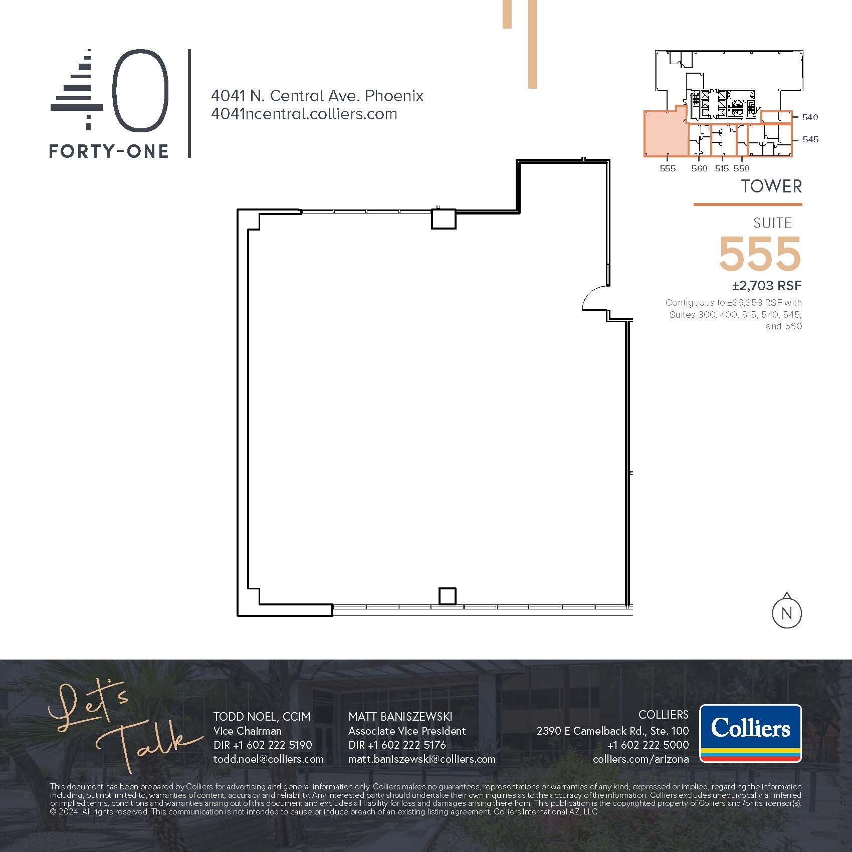 4041 N Central Ave, Phoenix, AZ for lease Floor Plan- Image 1 of 1