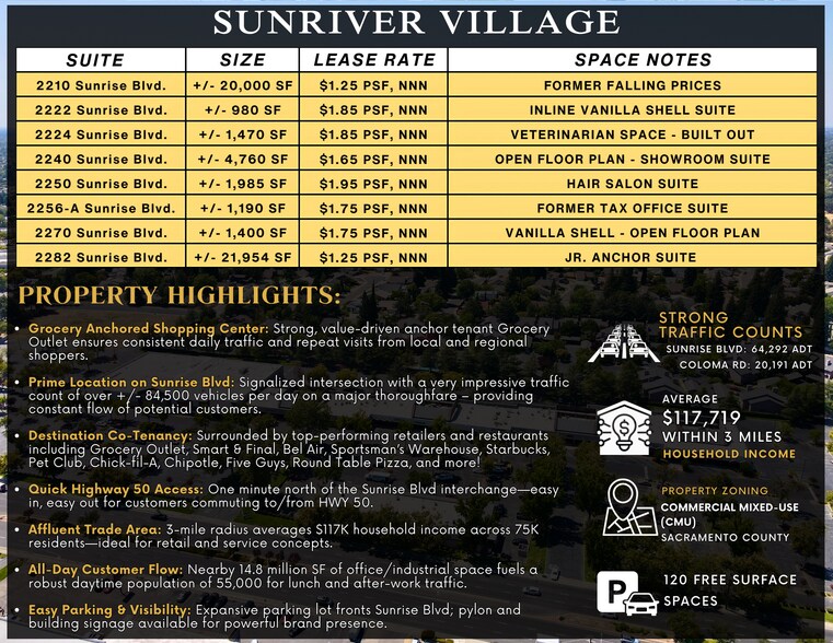 2246-2286 Sunrise Blvd, Gold River, CA à louer - Photo du bâtiment - Image 2 de 15