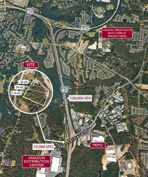 4506 Jones Sausage Rd, Garner, NC à vendre - Aérien - Image 2 de 2