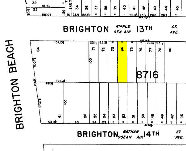 3084 Brighton 13Th St, Brooklyn, NY à vendre - Plan cadastral - Image 1 de 1