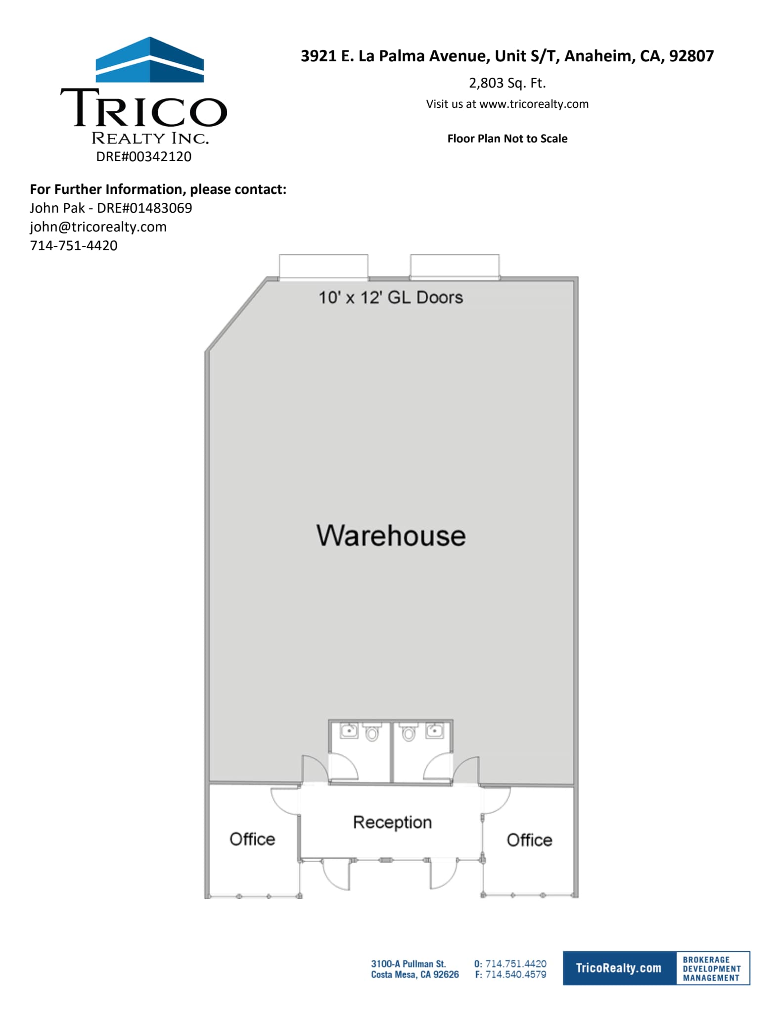 3911-3921 E La Palma Ave, Anaheim, CA for lease Floor Plan- Image 1 of 1