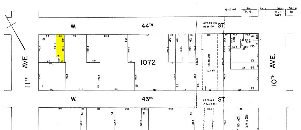 558 W 44th St, New York, NY for lease - Plat Map - Image 2 of 3