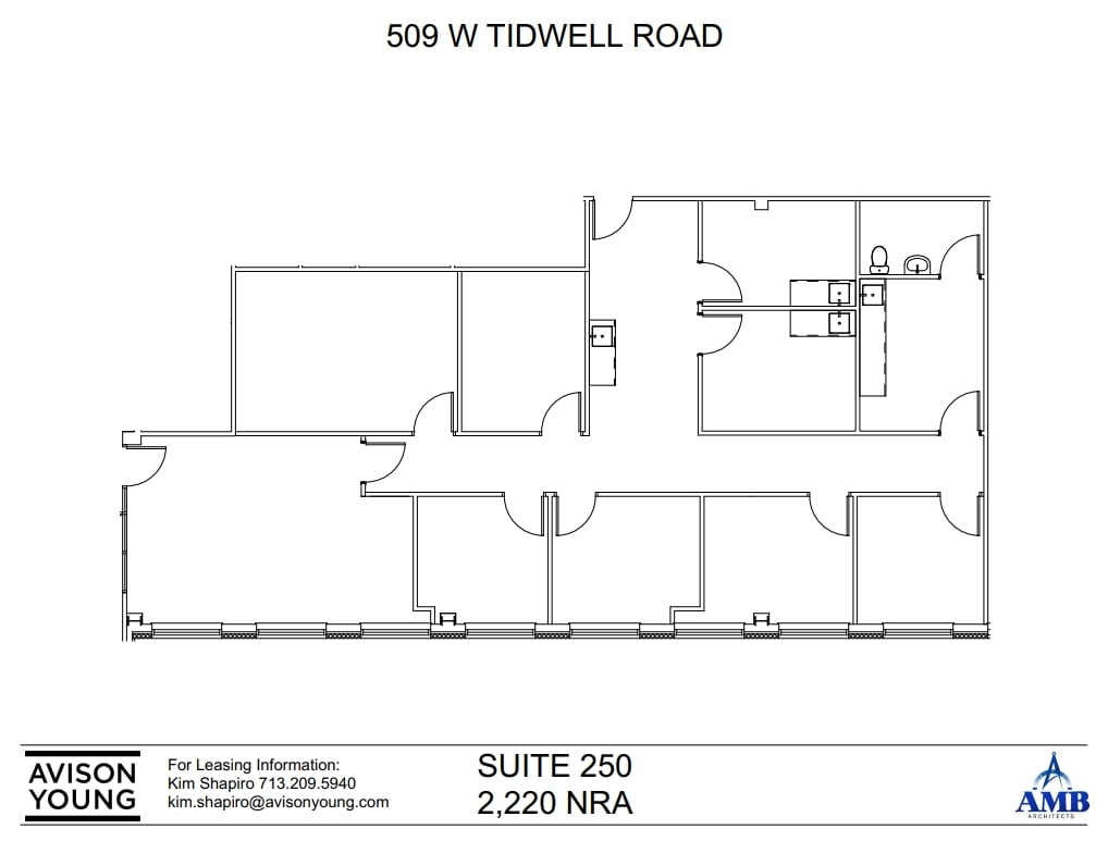 509 W Tidwell Rd, Houston, TX for lease Floor Plan- Image 1 of 2