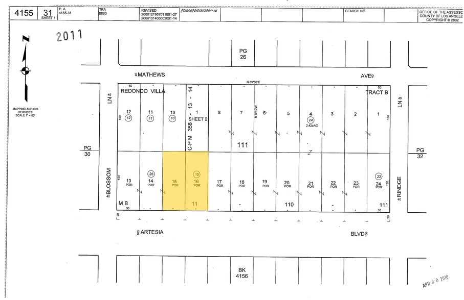 2107 Artesia Blvd, Redondo Beach, CA à vendre - Plan cadastral - Image 1 de 1
