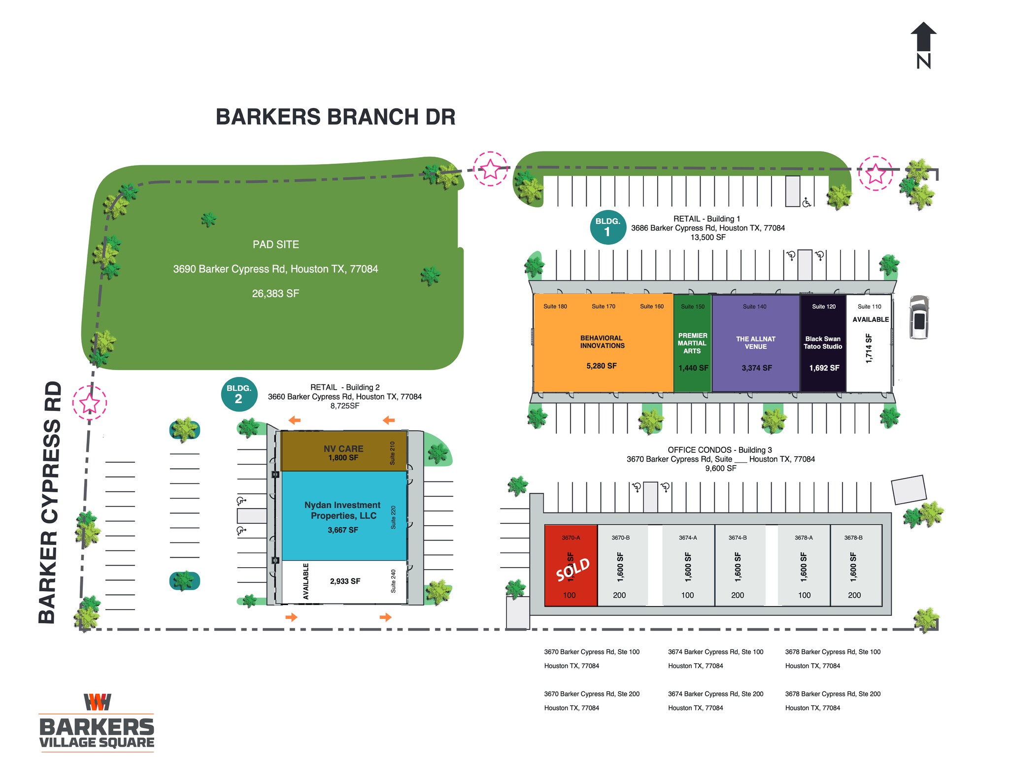 Barker Cypress Rd & Barkers Branch Dr, Houston, TX à louer Plan de site- Image 1 de 11