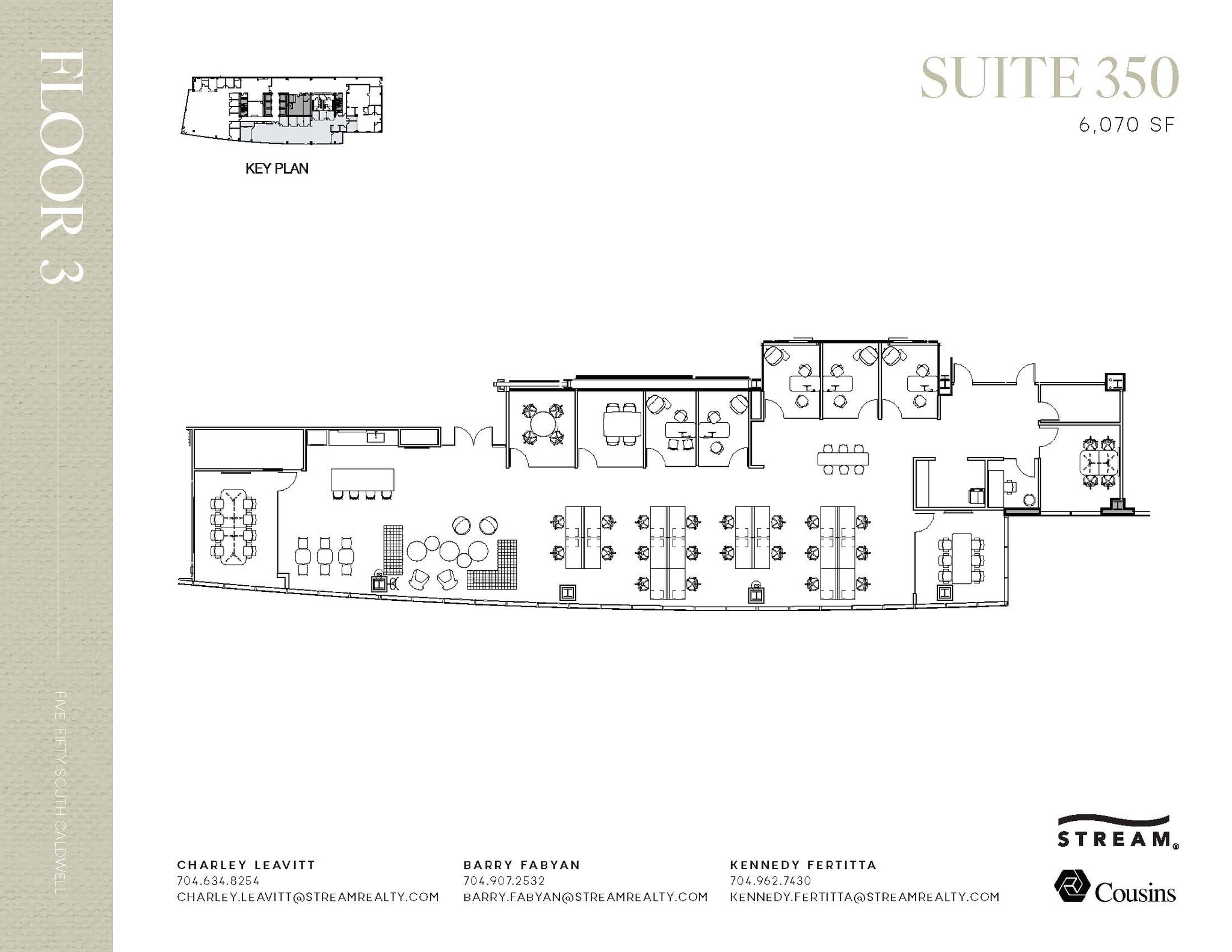 550 S Caldwell St, Charlotte, NC à louer Plan d’étage- Image 1 de 1