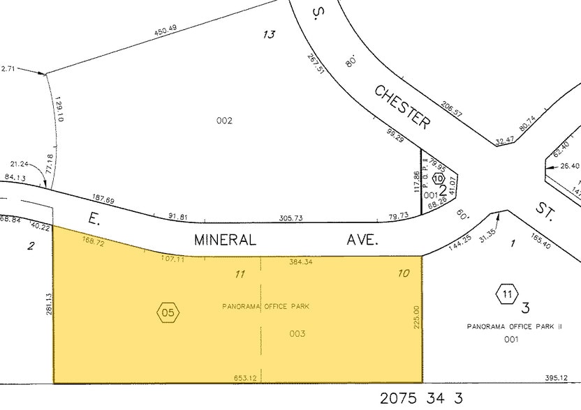 9200 E Mineral Ave, Centennial, CO for lease - Plat Map - Image 2 of 9