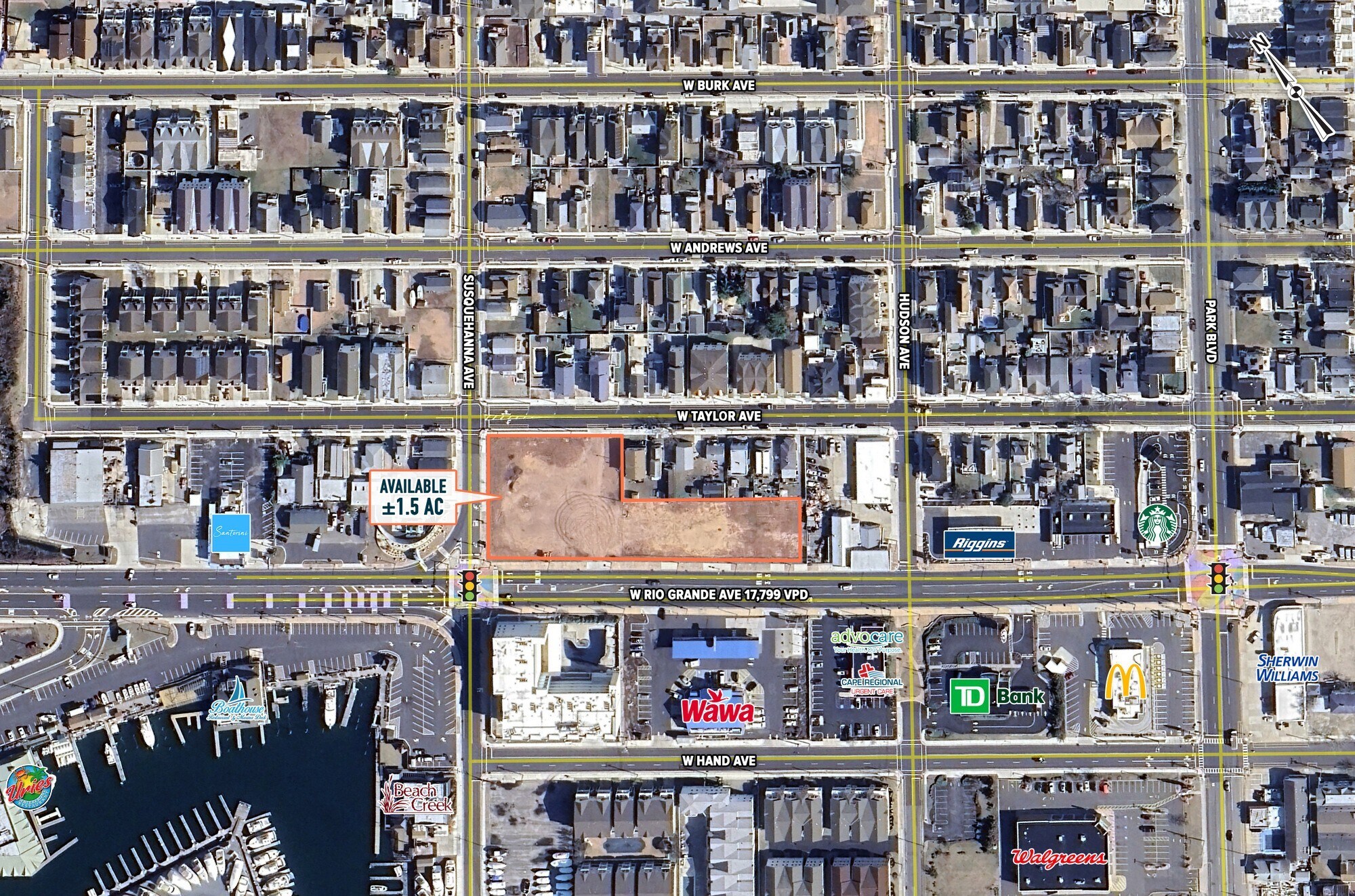437-447 W Rio Grande Ave, Wildwood, NJ à louer Aérien- Image 1 de 3