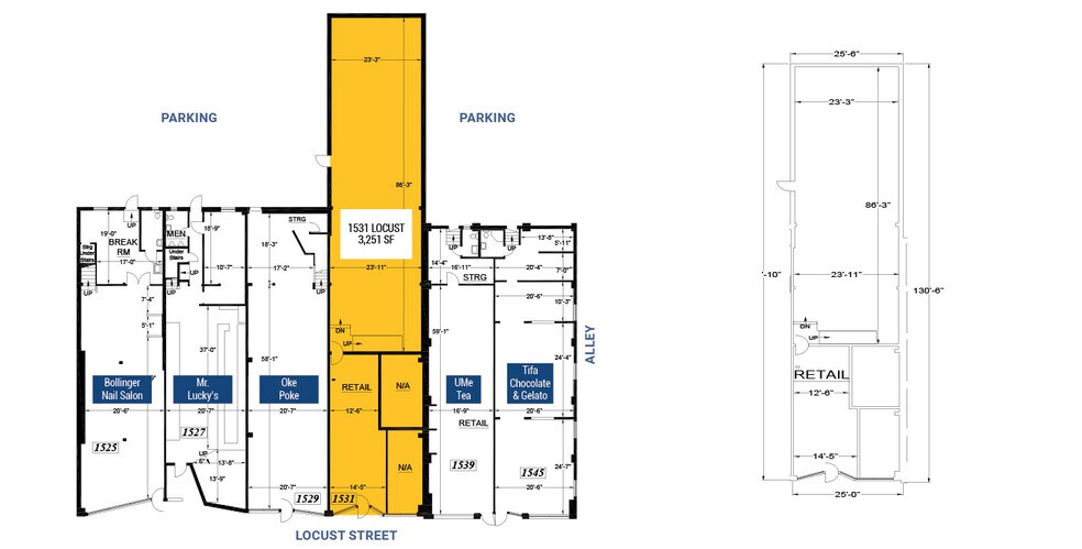 1525-1531 Locust St, Walnut Creek, CA à louer - Plan d’étage - Image 2 de 6