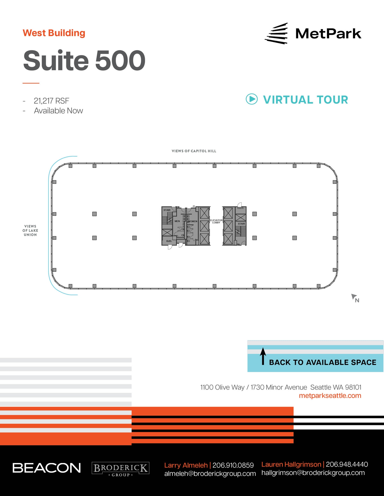 1100 Olive Way, Seattle, WA à louer Plan d’étage- Image 1 de 1