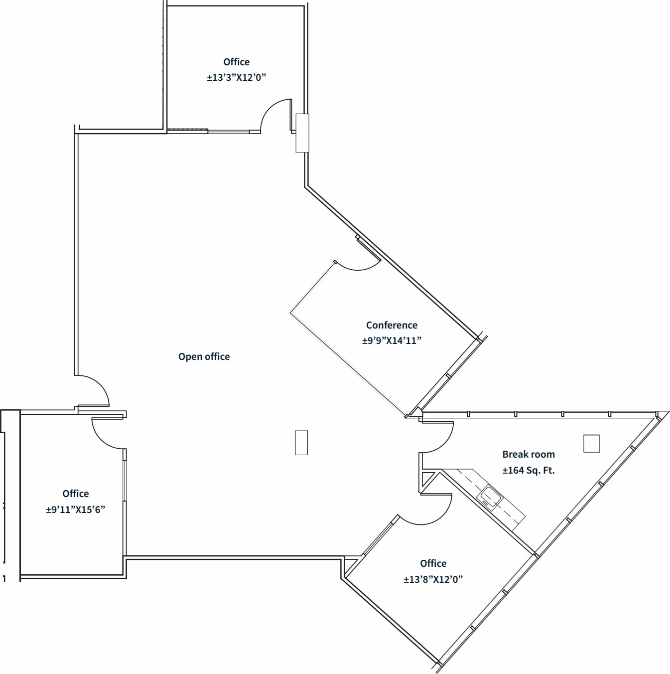 111 Anza Blvd, Burlingame, CA à louer Plan d’étage- Image 1 de 1