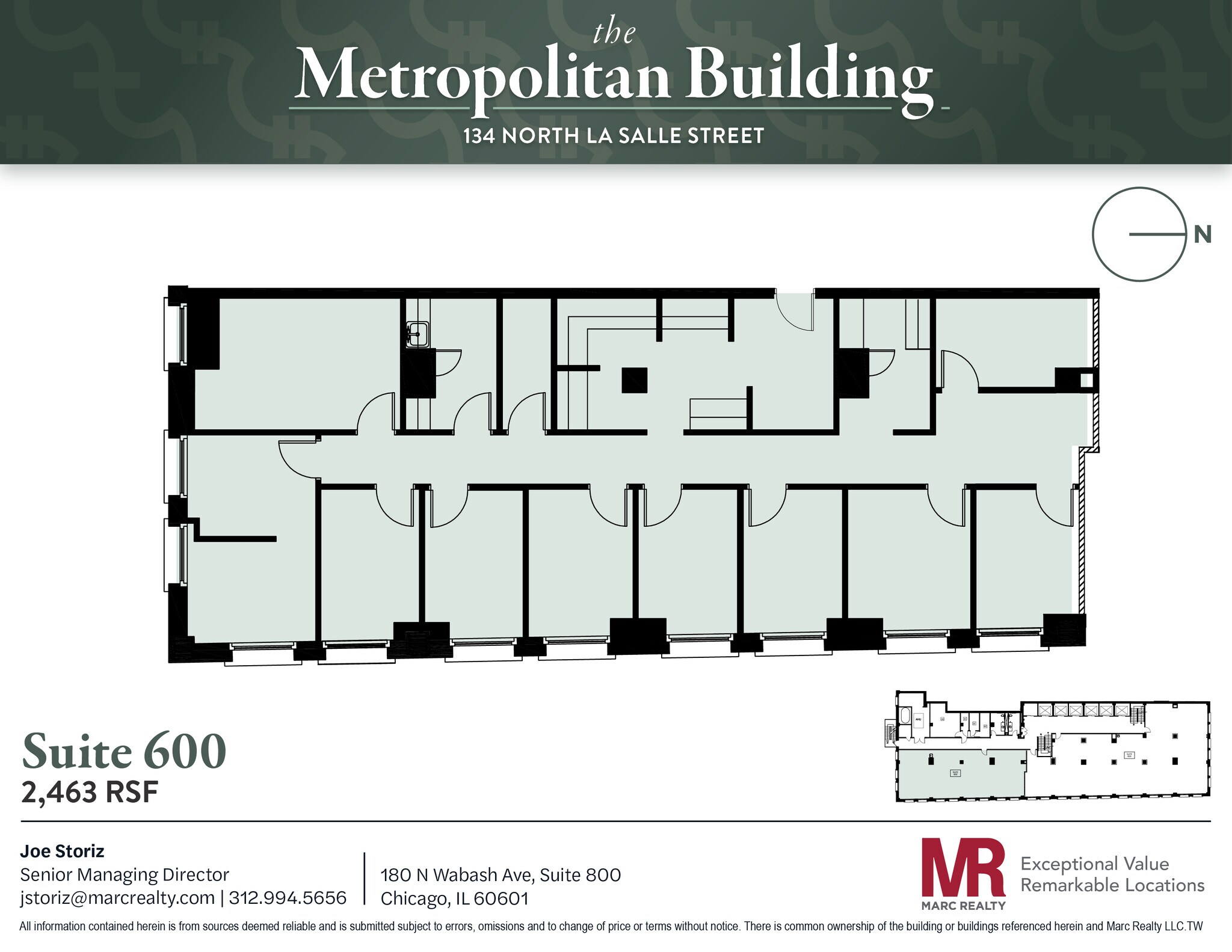 134 N LaSalle St, Chicago, IL à louer Plan d’étage- Image 1 de 1